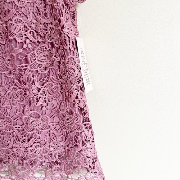 NEW Nanette Lepore Pink Eyelet Lace Crochet Top Size XS - Picture 4 of 11